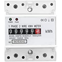 Los mejores  - Medidor de energía- medidor consumo electrico DDM75S monofásico 4P Din Rail Medidor eléctrico- medidor de consumo de…